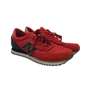 New Balance 501 Men's Red Suede Mesh Low Top Sneakers Running Shoes Size 10